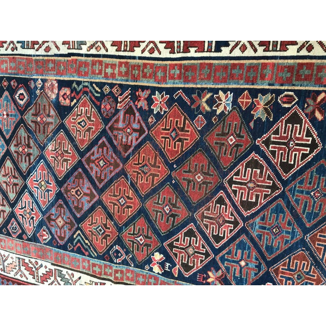 Long Antique Caucasian Rug For Sale - Image 3 of 17