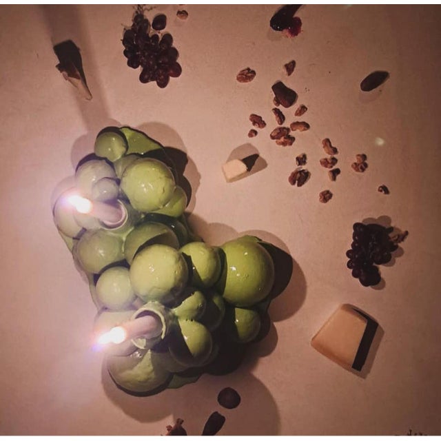 Contemporary Bubbles Candelabra 02 in Green by Carla Galmés Munar For Sale - Image 3 of 8