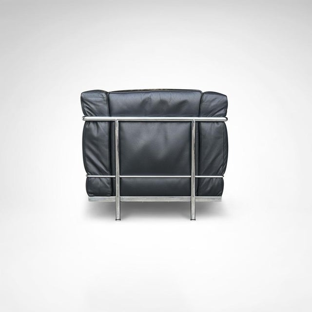 Set of LC2 Armchair and Ottoman by Le Corbusier for Cassina, 1990s For Sale - Image 9 of 16