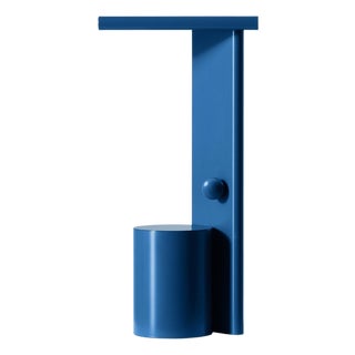 Polyshape Blue Aluminium Table Lamp by Ferrerol Babin for Cassina For Sale