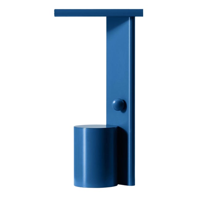 Polyshape Blue Aluminium Table Lamp by Ferrerol Babin for Cassina For Sale