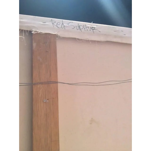 Large Red Abstract by Noted Ny Artist Marianne Stikas For Sale - Image 10 of 11