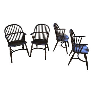 Georgian Bow and Stick Back Windsor Chairs, Set of 4 For Sale