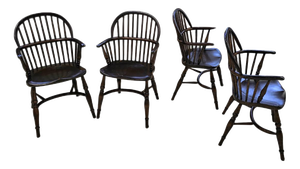 Georgian Bow and Stick Back Windsor Chairs, Set of 4