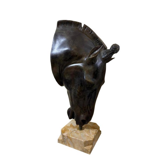 Head of Leonardo's Horse, Bronze For Sale - Image 4 of 4
