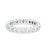 An exquisite 18ct white gold diamond eternity ring, featuring 24 oval brilliant-cut diamonds meticulously claw-set in a...