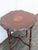 Brown Early 1900s Inlay Round Carved Side End Accent Table 6335 For Sale - Image 8 of 12