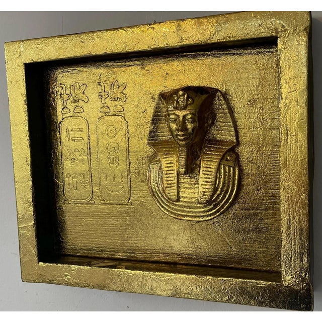Egyptian Sculpture of King Pharaoh Tutankhamun in Gold Leaf by Jumaart, 2010s For Sale - Image 3 of 5