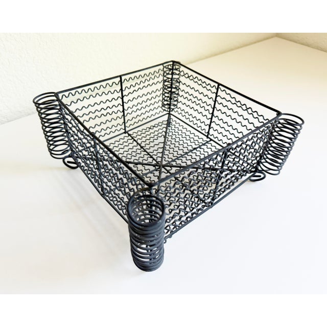 Rustic Coiled Metal Fruit Basket For Sale - Image 10 of 10