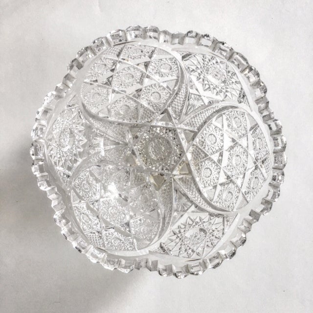 Antique Saw Tooth Cut Crystal Bowl Chairish
