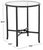 Contemporary Tauri Metal Round Accent Table in Black with Glass Top For Sale - Image 3 of 8