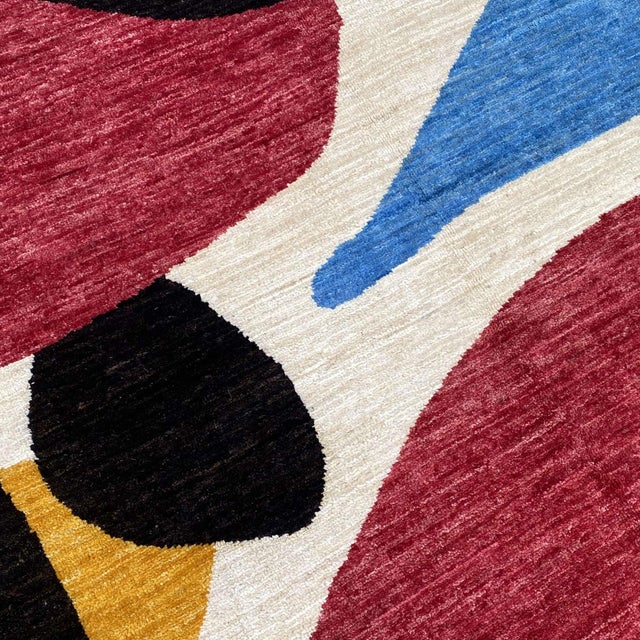 After Alexander Calder Modern Hand-Knotted Wool Rug - 5'4" X 7'8" For Sale - Image 16 of 17