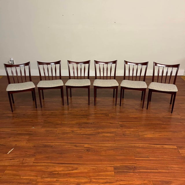 Mid-Century Modern Greaves & Thomas Vintage Dining Chairs Newly Upholstered - Set of 6 For Sale - Image 3 of 13