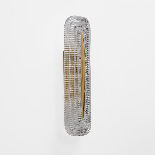 2000 - 2009 Modern Murano Glass and Brass Sconces, Italy, 2000s, Set of 2 For Sale - Image 5 of 9