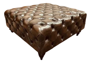 Large Brown Chesterfield Ottoman