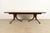 Italian Provincial Carved Cherry Wood and Inlaid Brass Double Pedestal Extension Dining Table by Emanuel Morez For Sale In South Bend - Image 6 of 13