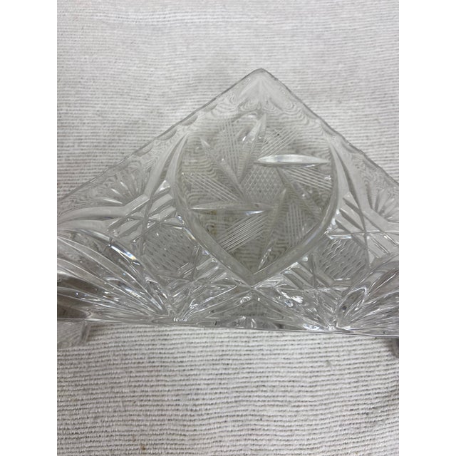 Antique Eleanor Aka Pinwheel Fans American Brilliant Cut Crystal Napkin
