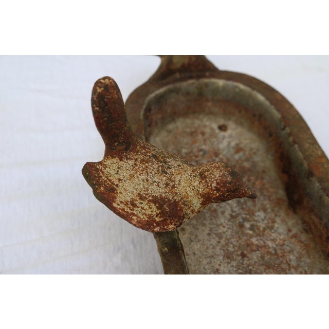 Early 20th Century French Cast Iron Small Bird Bath/Feeder For Sale - Image 10 of 11