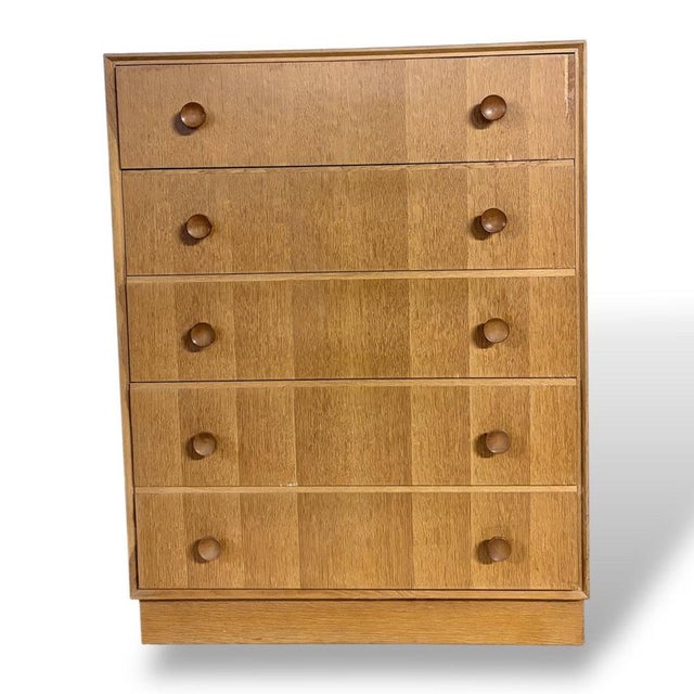 Contemporary Mid-Century Oak Tallboy Chest of Drawers from Meredew, 1960s For Sale - Image 3 of 9