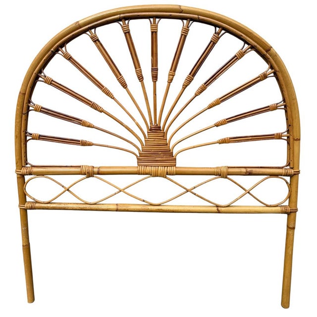 1960s Headboards in Bamboo and Rattan, France, 1960s, Set of 2 For Sale - Image 5 of 8