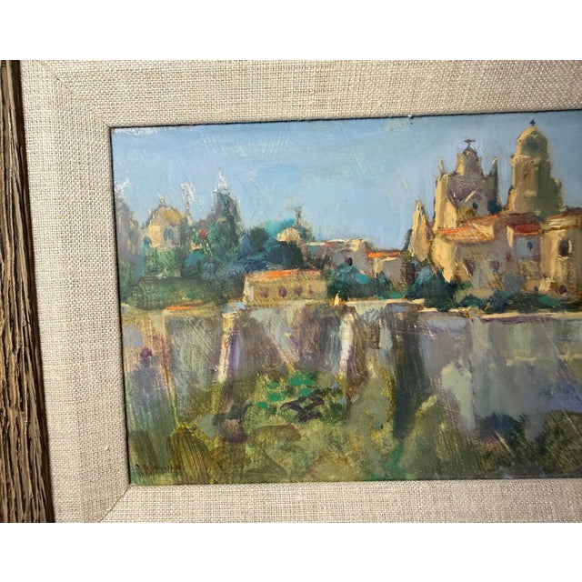 Vintage Original Segovia Spain Cityscape Expressive Artur Wasner Oil Painting For Sale - Image 4 of 14