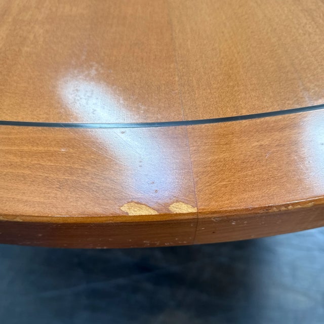 Natural Cherry Wood Finish With Marquetry Conference Table For Sale - Image 11 of 12