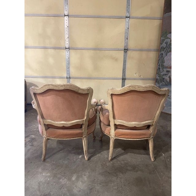 Pair of French Louis XV Painted Chairs For Sale In Dallas - Image 6 of 7