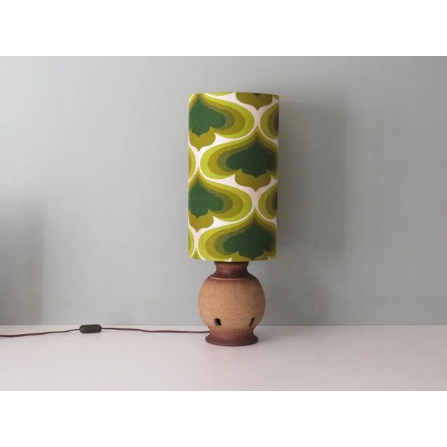 Beige Pottery Table Lamp with New Custom Lampshade from Massive For Sale - Image 8 of 10