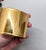 Vintage 1980s Signed Monet Wide Goldtone Cuff Bracelet For Sale - Image 10 of 14