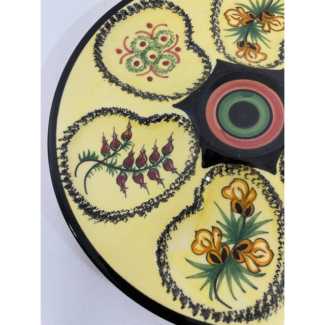 1950s Vintage 1950s French Henriot Quimper Oyster Plate For Sale - Image 5 of 13