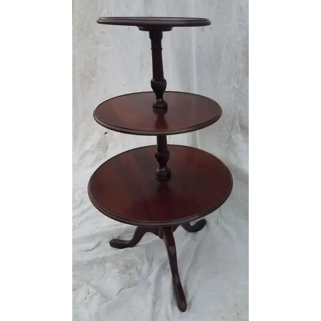 Contemporary James River Mahogany 3 Tier Butler Plantation Table Hickory Chair Company For Sale - Image 4 of 11