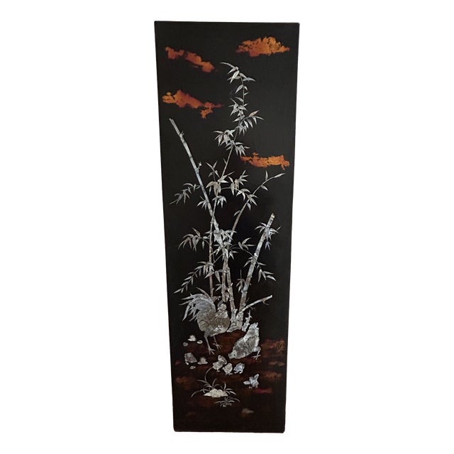 Vietnamese Lacquer Panel from Hong Phuoc, 1950s For Sale