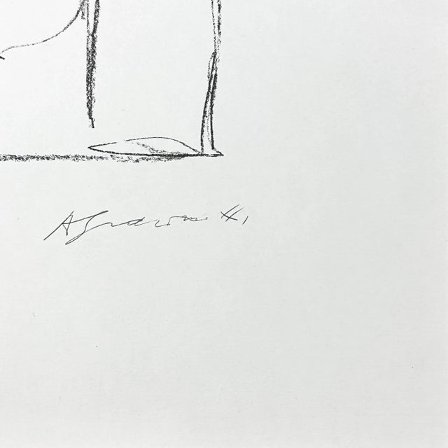 Modern Alberto Giacometti - Bust Sketch Modernist Lithograph on Heavy Art Paper For Sale - Image 3 of 3