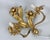 Italian Florentine Wall Sconce in Gilt Metal with Curved Iron Leaves, 1960s For Sale - Image 4 of 9