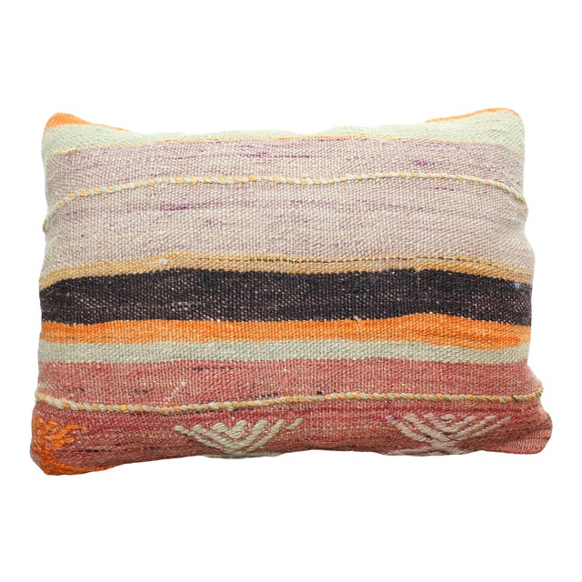 Turkish Kilim Decorative Pillow Cover - 13"x18.5" For Sale
