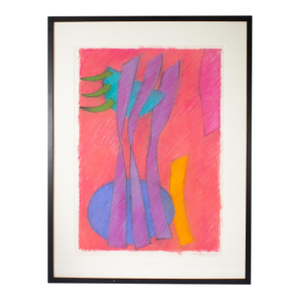 2000 Abstract Chalk Pastel Drawing by Walter Stomps