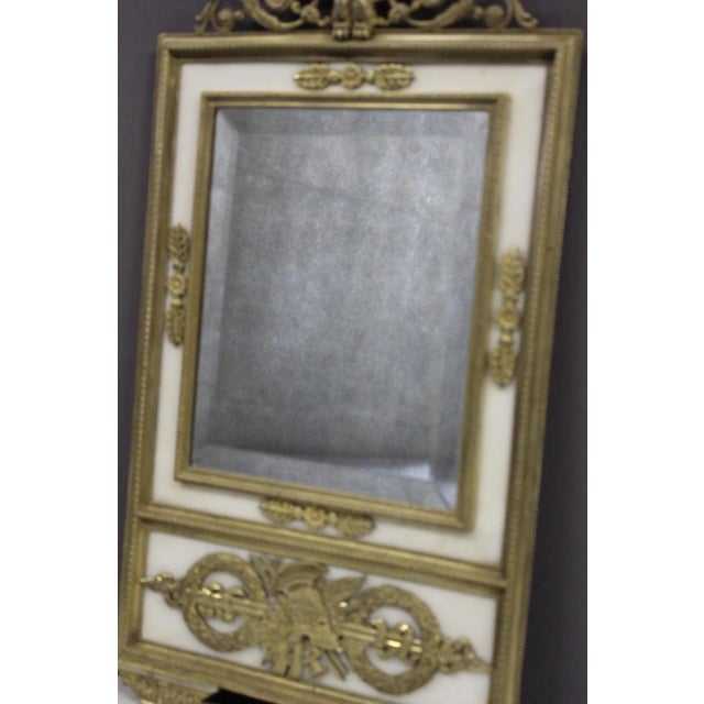 Gold Empire Mirror in Bronze and Marble, Early 19th Century For Sale - Image 8 of 12