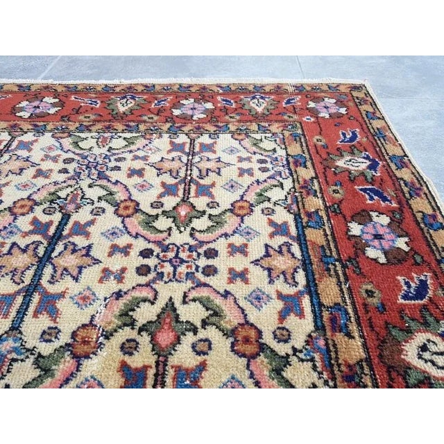 1960s Bohemian Handknotted Vintage Area Rug For Sale - Image 4 of 8