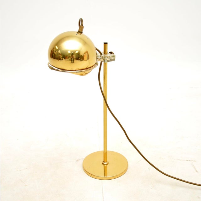 Vintage French Brass Desk Lamp, 1970s For Sale - Image 4 of 7