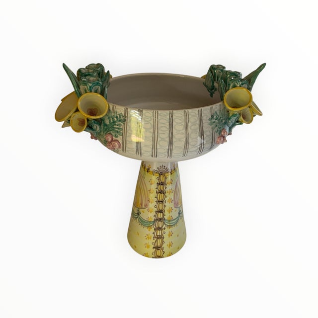 Ceramic Bjørn Wiinblad (1918–2006) V16 “Eva” Large 20.5" Figural Centerpiece Candelabrum Denmark 1999 For Sale - Image 7 of 12