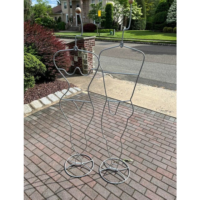 Metal 1990s Ikea Man and Woman Coat Racks - a Pair For Sale - Image 7 of 10