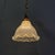 Small Pressed Glass Pendant Lamp with Chain and Ceiling Rose from Holophane, 1930s For Sale - Image 7 of 18