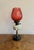 Wonderful quality antique Victorian oil lamp, having a quality antique Victorian oil lamp with a cranberry glass shade...