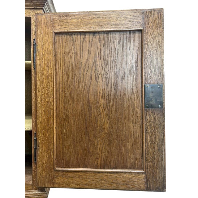 Antique Oak Wall-Mounted Cabinet, 1900s For Sale - Image 10 of 14