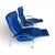 2000 - 2009 Pair of Vintage Lafer Billie Blue Leather Lounge Chairs, Brazil For Sale - Image 5 of 11