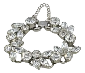 Vintage Juliana Clear Rhinestone Linked Bracelet Perfect for Weddings