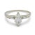 Modern Mid Century Marquise Diamond 14k White Gold Engagement Ring, Size 6 For Sale - Image 3 of 7