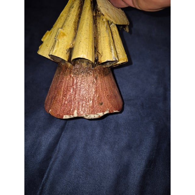 Folk Art Folk Art Angel Figurine Tree Topper For Sale - Image 3 of 7