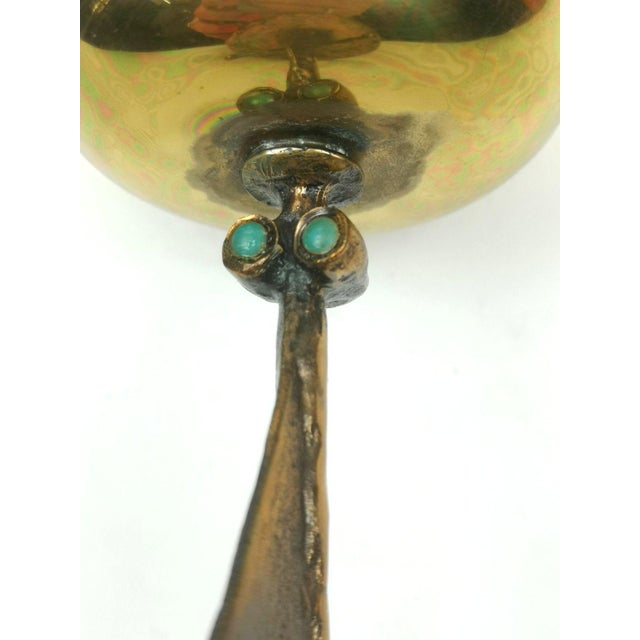 1970s Mid-Century Brass Chalice by Lajos Muharos, 1970s For Sale - Image 5 of 9