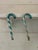 Hand blown mercury glass candy canes. Hand painted.